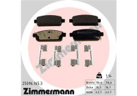 Brake Pad Set, disc brake 25096.165.3 Zimmermann