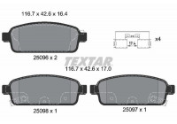 Brake Pad Set, disc brake 2509602 Textar