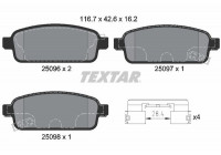 Brake Pad Set, disc brake 2509606 Textar