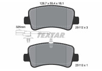 Brake Pad Set, disc brake 2511201 Textar
