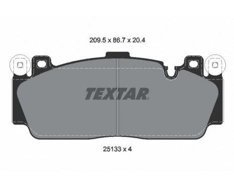 Brake Pad Set, disc brake 2513301 Textar