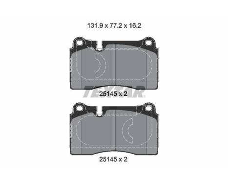 Brake pad set, disc brake 2514501 Textar
