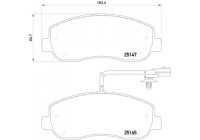 Brake Pad Set, disc brake 2514701 Textar