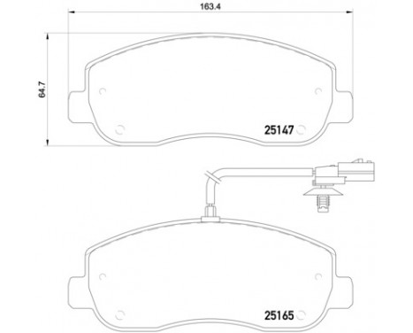 Brake Pad Set, disc brake 2514701 Textar