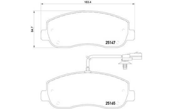 Brake Pad Set, disc brake 2514701 Textar