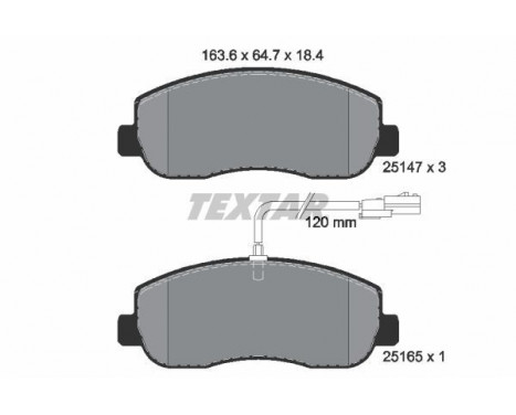 Brake Pad Set, disc brake 2514701 Textar, Image 2