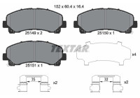 Brake Pad Set, disc brake 2514901 Textar