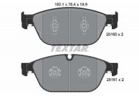 Brake Pad Set, disc brake 2516002 Textar