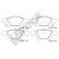 Brake pad set, disc brake 25196 00 554 00 Breck