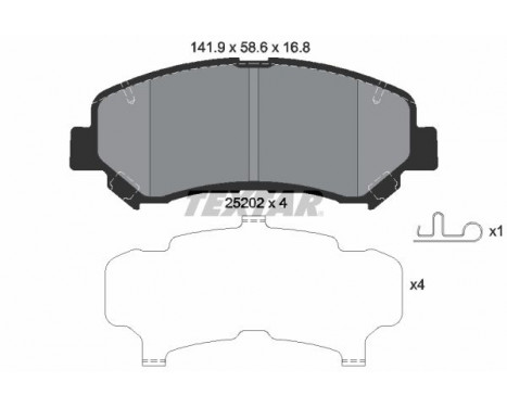 Brake Pad Set, disc brake 2520201 Textar