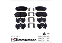 Brake Pad Set, disc brake 25205.170.2 Zimmermann