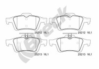 Brake pad set, disc brake 25212 00 702 00 Breck