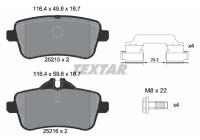 Brake Pad Set, disc brake 2521501 Textar