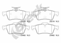 Brake pad set, disc brake 25218 00 702 00 Breck