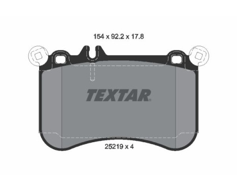 Brake pad set, disc brake 2521901 Textar