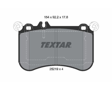 Brake pad set, disc brake 2521902 Textar