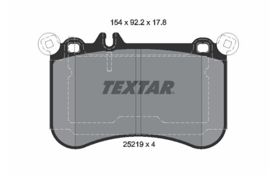 Brake pad set, disc brake 2521902 Textar