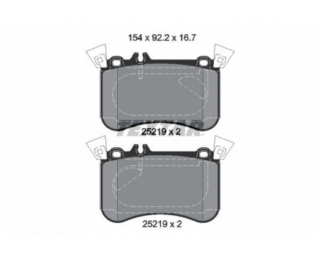 Brake Pad Set, disc brake 2521905 Textar