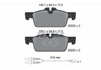 Brake Pad Set, disc brake 2522201 Textar