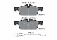Brake Pad Set, disc brake 2522201 Textar