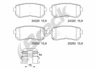 Brake pad set, disc brake 25292 00 702 00 Breck