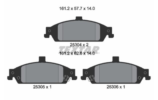 Brake Pad Set, disc brake 2530401 Textar