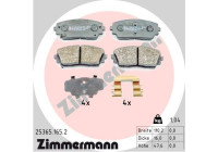Brake pad set, disc brake 25365.165.2 Zimmermann