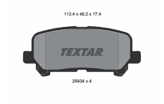 Brake Pad Set, disc brake 2543403 Textar