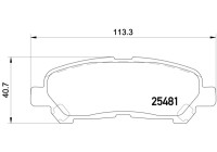 Brake Pad Set, disc brake 2548101 Textar