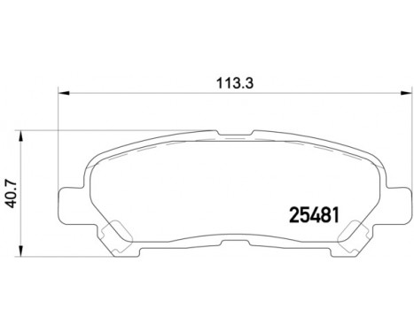 Brake Pad Set, disc brake 2548101 Textar