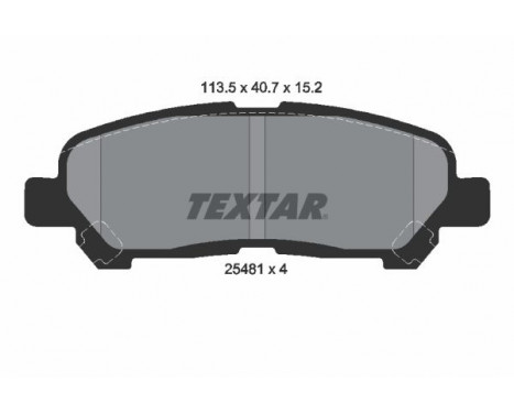 Brake Pad Set, disc brake 2548101 Textar, Image 2