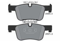 Brake Pad Set, disc brake 2550601 Textar