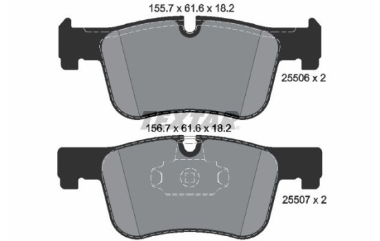 Brake Pad Set, disc brake 2550601 Textar