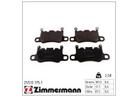 Brake Pad Set, disc brake 25512.175.1 Zimmermann