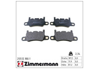 Brake Pad Set, disc brake 25512.180.1 Zimmermann