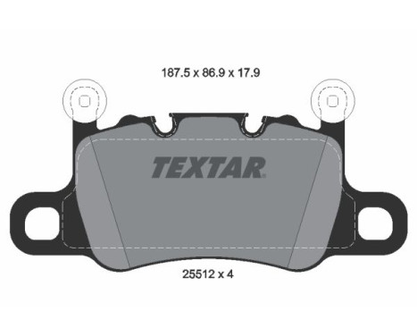 Brake pad set, disc brake 2551205 Textar