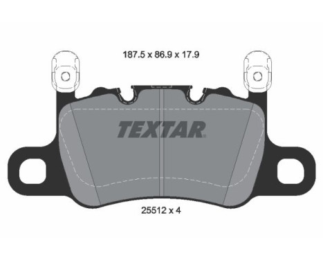 Brake pad set, disc brake 2551205 Textar