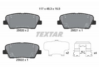 Brake Pad Set, disc brake 2552001 Textar