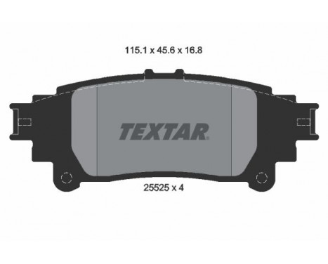 Brake Pad Set, disc brake 2552501 Textar