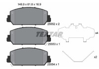 Brake Pad Set, disc brake 2555201 Textar