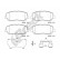 Brake pad set, disc brake 25564 00 701 10 Breck