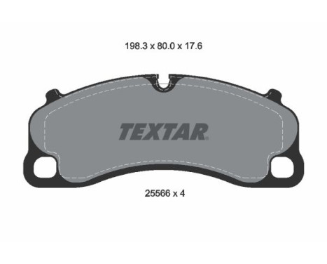 Brake pad set, disc brake 2556601 Textar