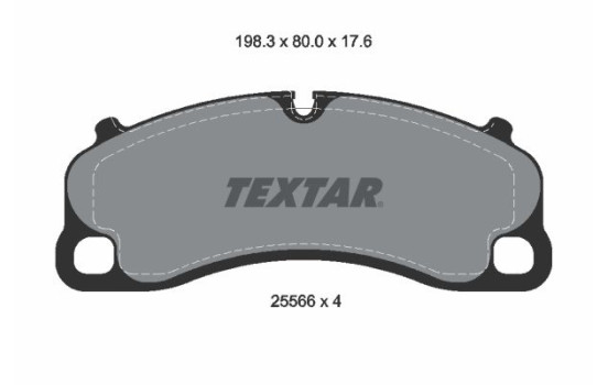 Brake pad set, disc brake 2556601 Textar