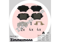Brake pad set, disc brake 25617.185.2 Zimmermann