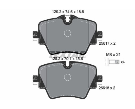 Brake Pad Set, disc brake 2561701 Textar