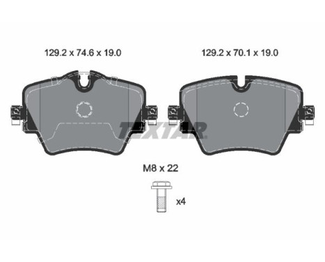 Brake pad set, disc brake 2561705 Textar