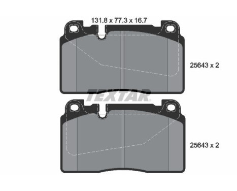 Brake Pad Set, disc brake 2564301 Textar
