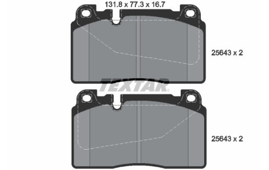 Brake Pad Set, disc brake 2564301 Textar
