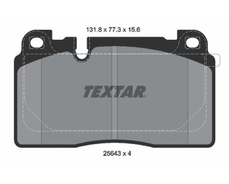 Brake Pad Set, disc brake 2564302 Textar
