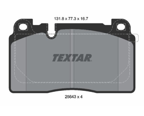 Brake Pad Set, disc brake 2564305 Textar